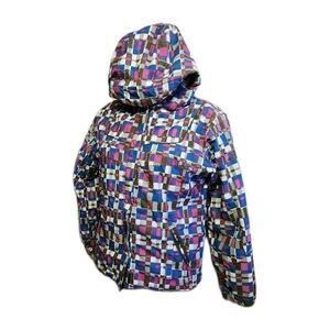 Columbia Youth Girls Sportswear Jacket Size 14/16 Geometric Abstract Print